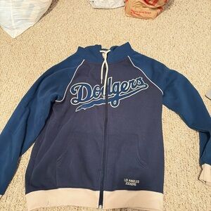 MLB Dodgers Navy and Beige Jacket